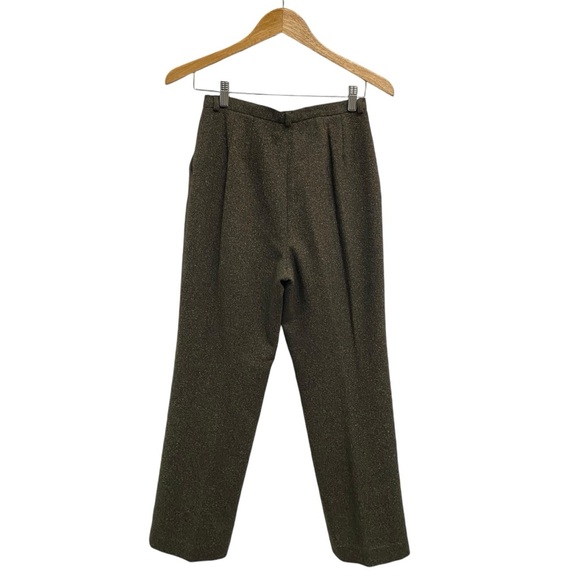 Caslon Wool & Silk Pleated Trouser Pants In Dark Olive - Picture 3 of 9